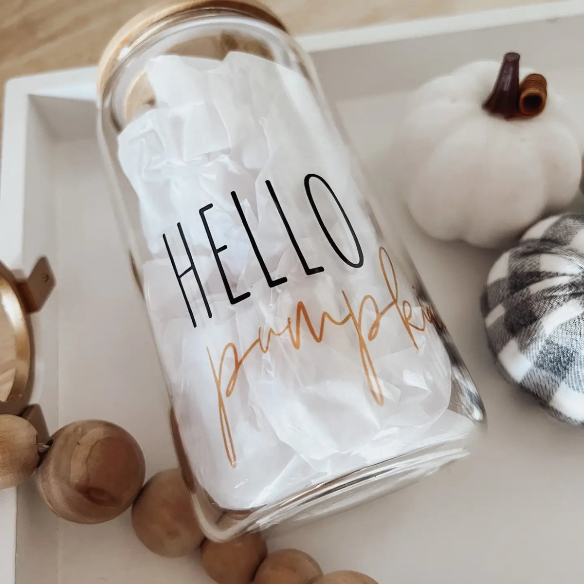 Glass Cup 16 oz with Bamboo Lid and Glass Straw